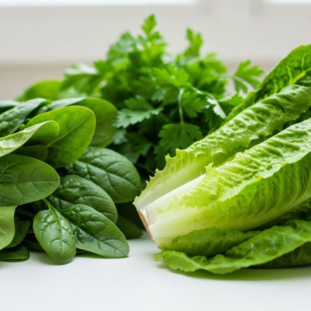 Fresh leafy green vegetables